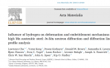 Acta Materialia：通过中子衍射研究氢对高锰奥氏体钢变形与脆化机制的影响